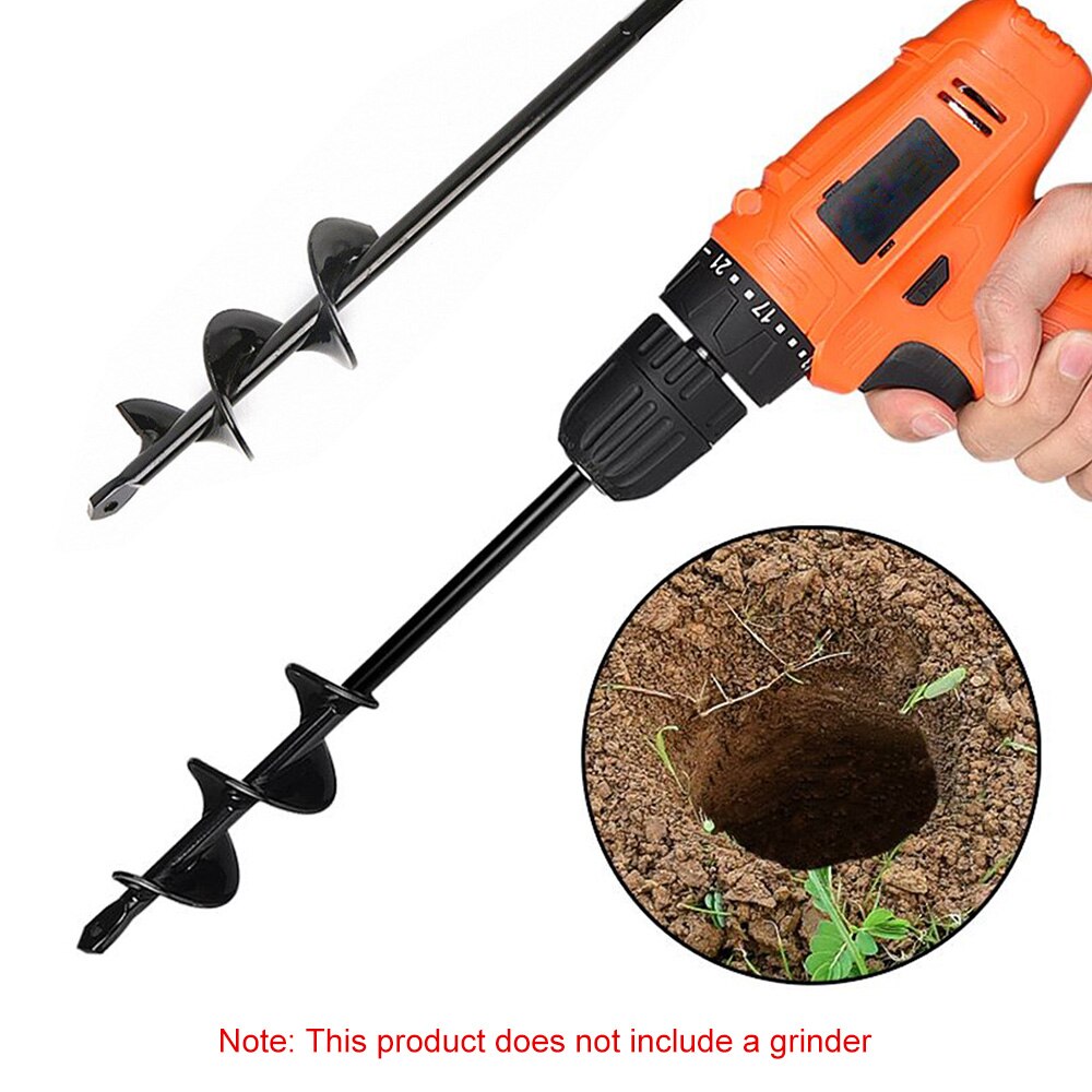 High Quality Earth Auger Drill Bit Garden Auger Spiral Bit Flower Planting Hole Digger Ground Auger Yard Gardening Planting Tool