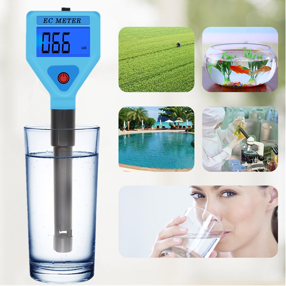 New EC EC-98303 Meter LED Water Quality Monitor Tester high precision Pools Drinking Water Aquariums 0~1999us/cm 0~19.99ms/cm EC