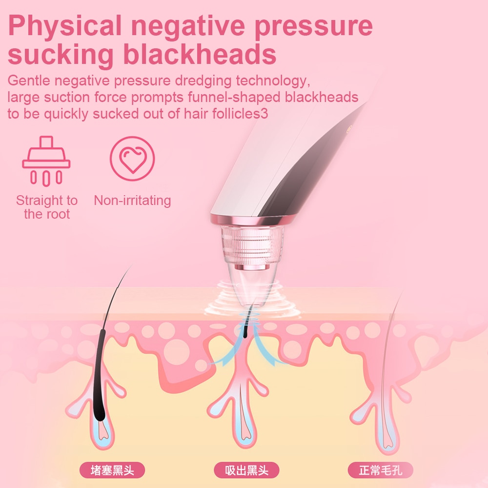 Electric Acne Blackhead Remover Vacuum Suction Extractor Tool Nano Facial Sprayer Steamer Humidifier Pore Cleaner Skin Care Tool