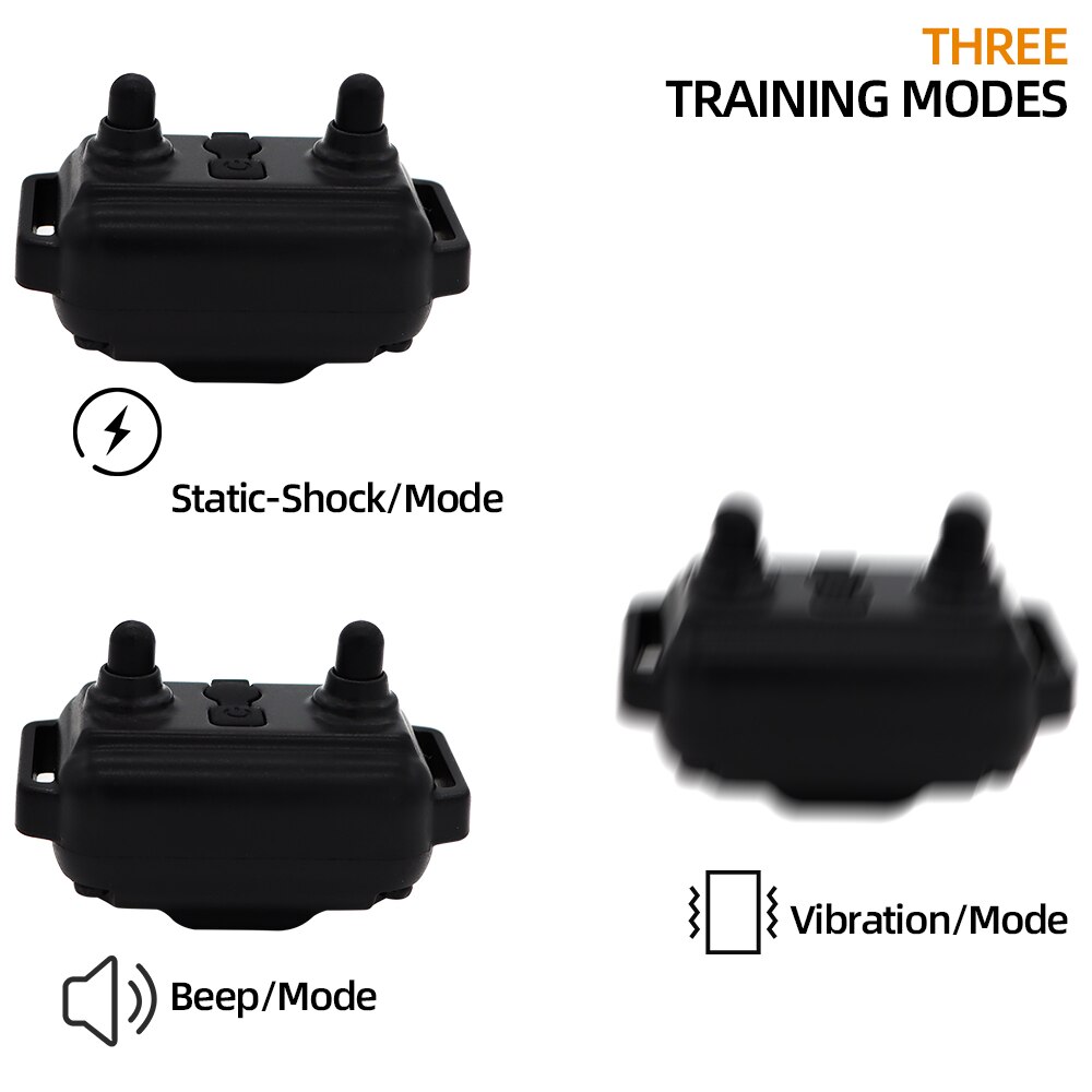 Electric Dog Training Collar 800m Pet Training Collars Stop Barking Waterproof Rechargeable for All Size Shock Vibration Sound