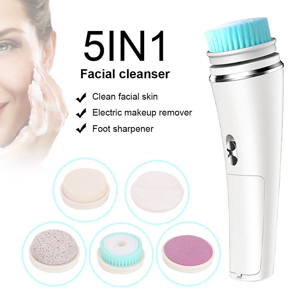 Electric Face Cleaners Facial Cleansing Brush Pore Ceaner Skin Deep Cleaning Brush Heads Face Cleaner Face Spa Facial Massage