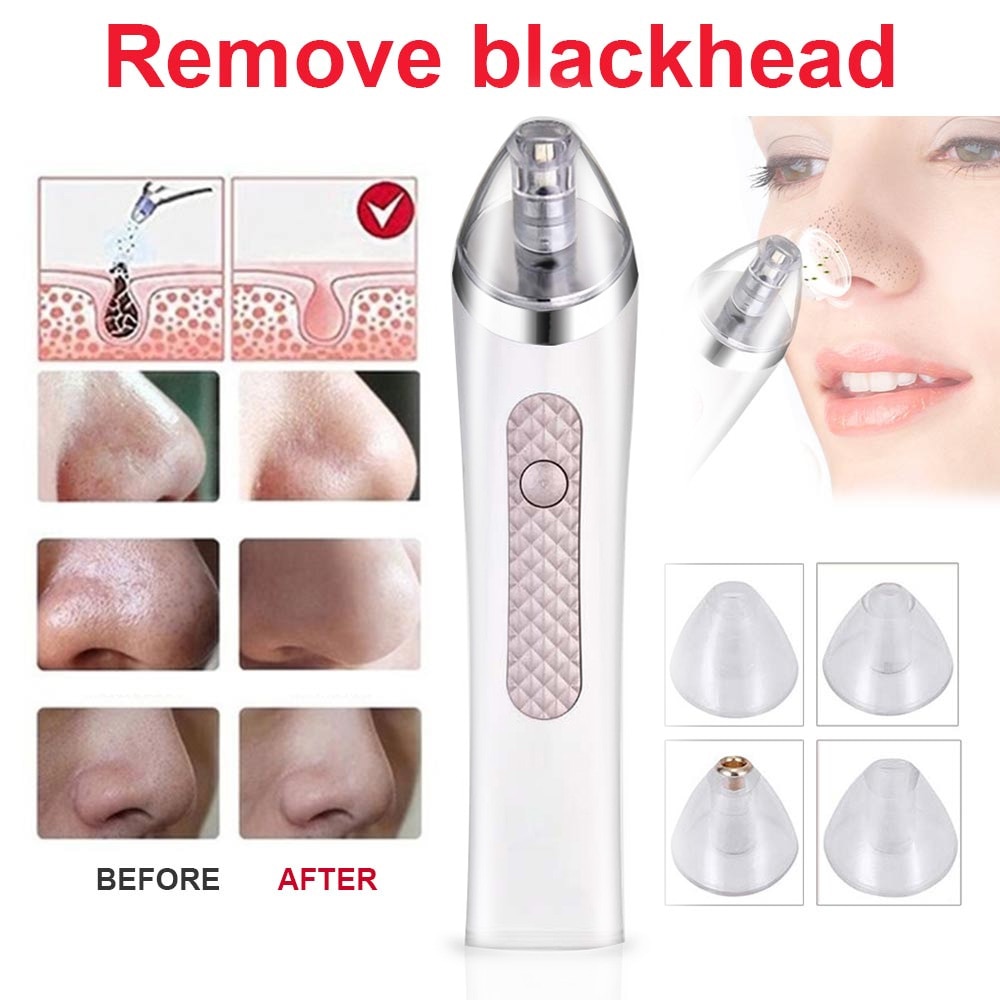 New Electric Facial Vacuum Blackhead Remover Skin Care Acne Pore Cleaner USB Rechargeable Facial Vacuum Cleaner Beauty Skin Tool