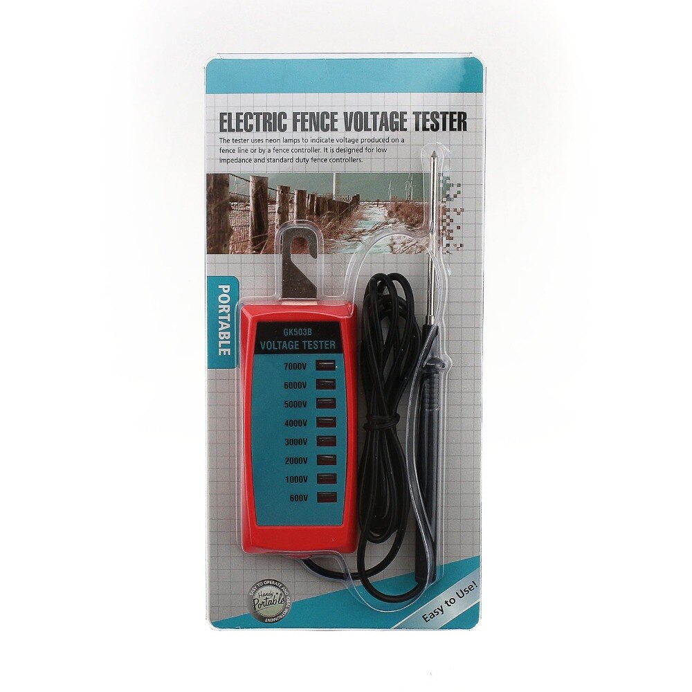 Electric Fence Voltage Tester 600V to 7000V Fence Controllers Neon Lamps No Battery Voltage Detector Pocket Size GK503B
