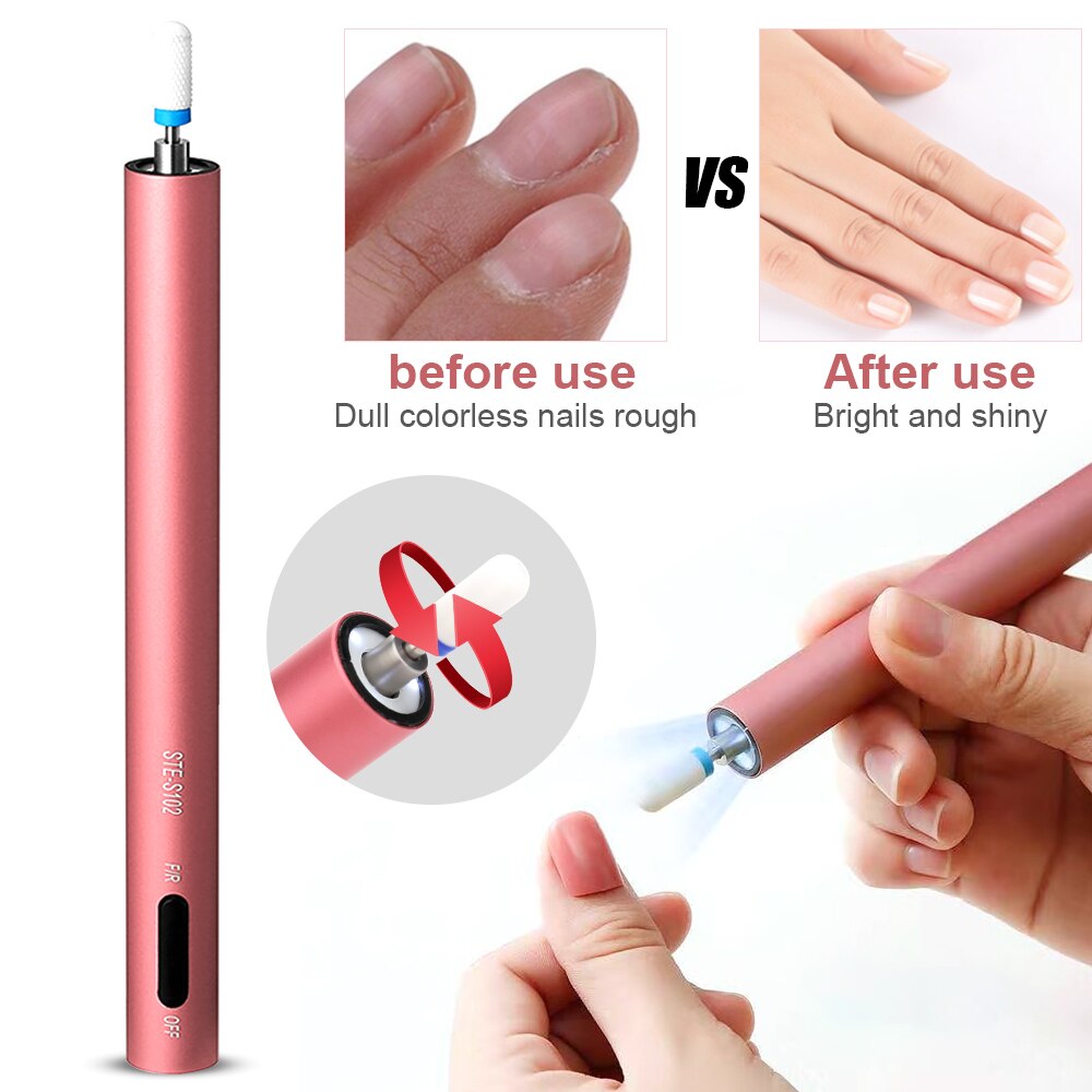 Electric Portable Manicure Machine Set Led Mini Nail Drill Pen Bits Cutter for Removing Gel Varnish Nail Pedicure Grinding Tools