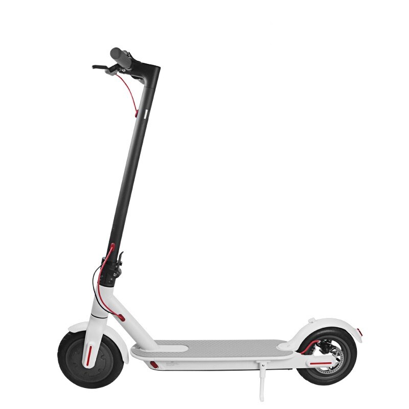 Electric scooter with 8.5 inch pneumatic tires, foldable adult wheeled electric scooter, portable electric scooter for commuting