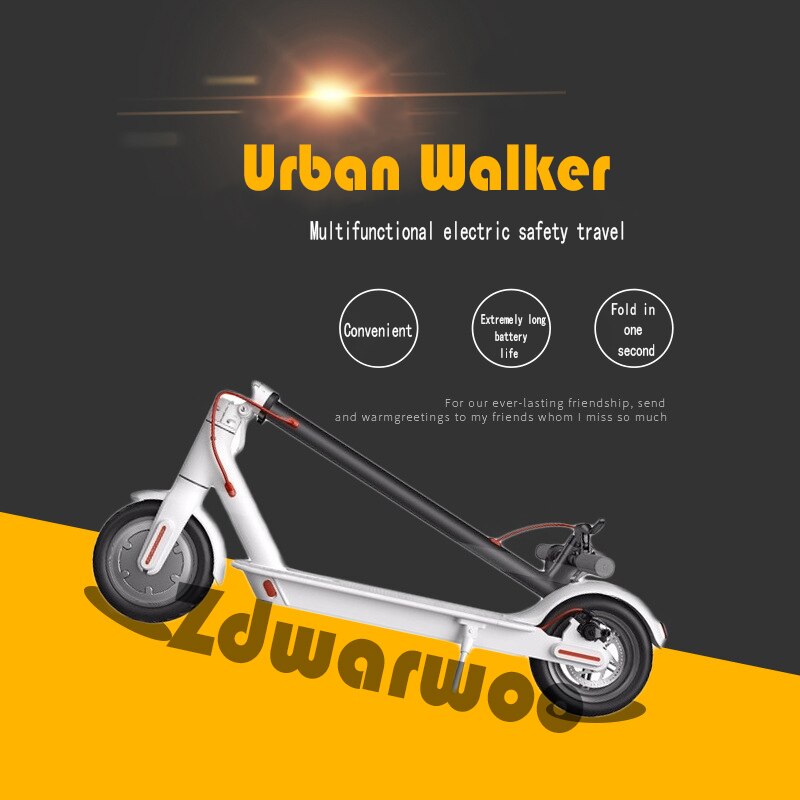 Electric scooter with 8.5 inch pneumatic tires, foldable adult wheeled electric scooter, portable electric scooter for commuting