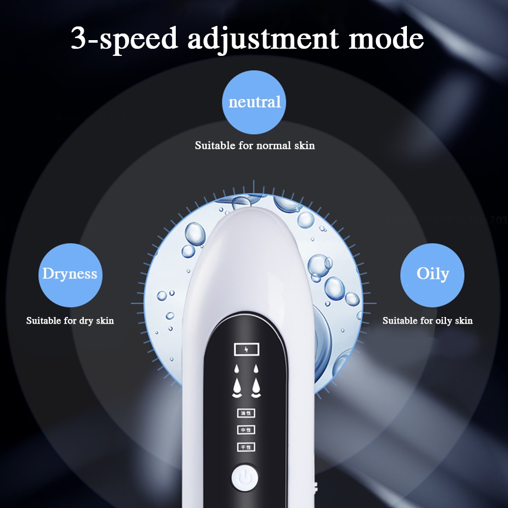 Electric Small Bubble Blackhead Remover USB Rechargeable Water Cycle Pore Acne Pimple Removal Vacuum Suction Facial Cleaner Tool