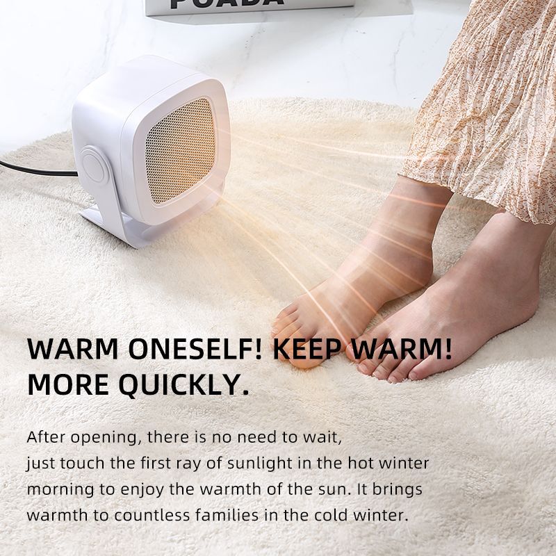 Portable Electric Space Heater 2 Gear PTC Fast Heating Ceramic Room Small Heater for Bedroom, Office &Indoor Use Warm air blower