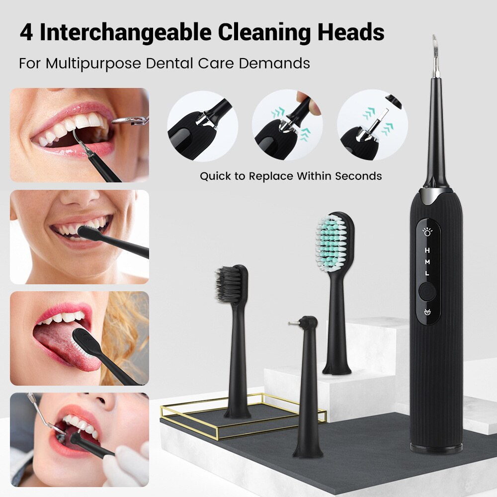 Portable Electric Sonic Dental Scaler Tooth Calculus Remover Tooth Stains Tartar Tool Dentist Teeth Whitening Toothbrush USB