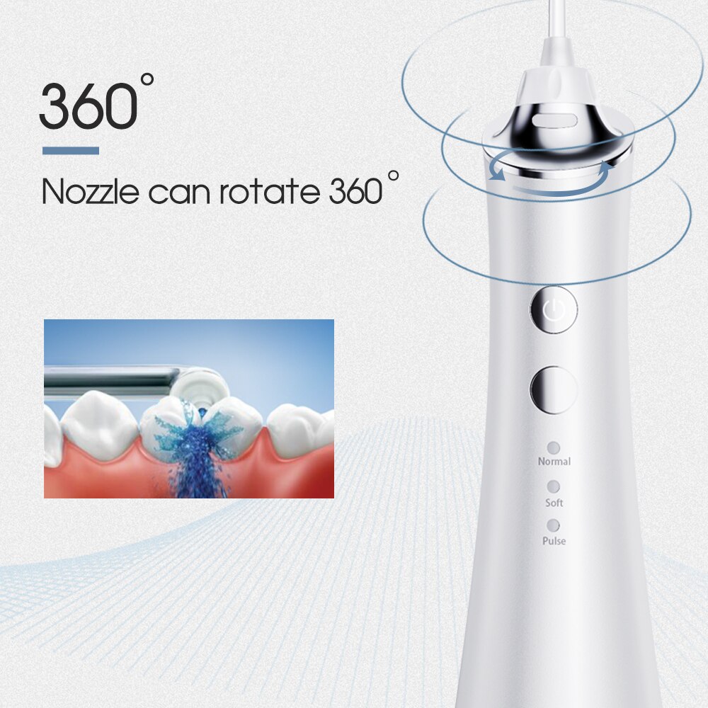 Oral Irrigator Syringe Water Flosser Portable Electric Tooth Dental Water Jet USB Rechargeable 150ML IPX7 Teeth Cleaner