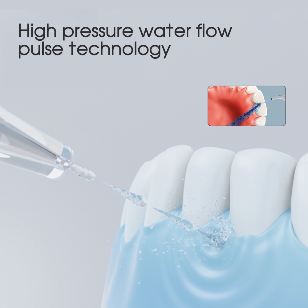 Oral Irrigator Syringe Water Flosser Portable Electric Tooth Dental Water Jet USB Rechargeable 150ML IPX7 Teeth Cleaner