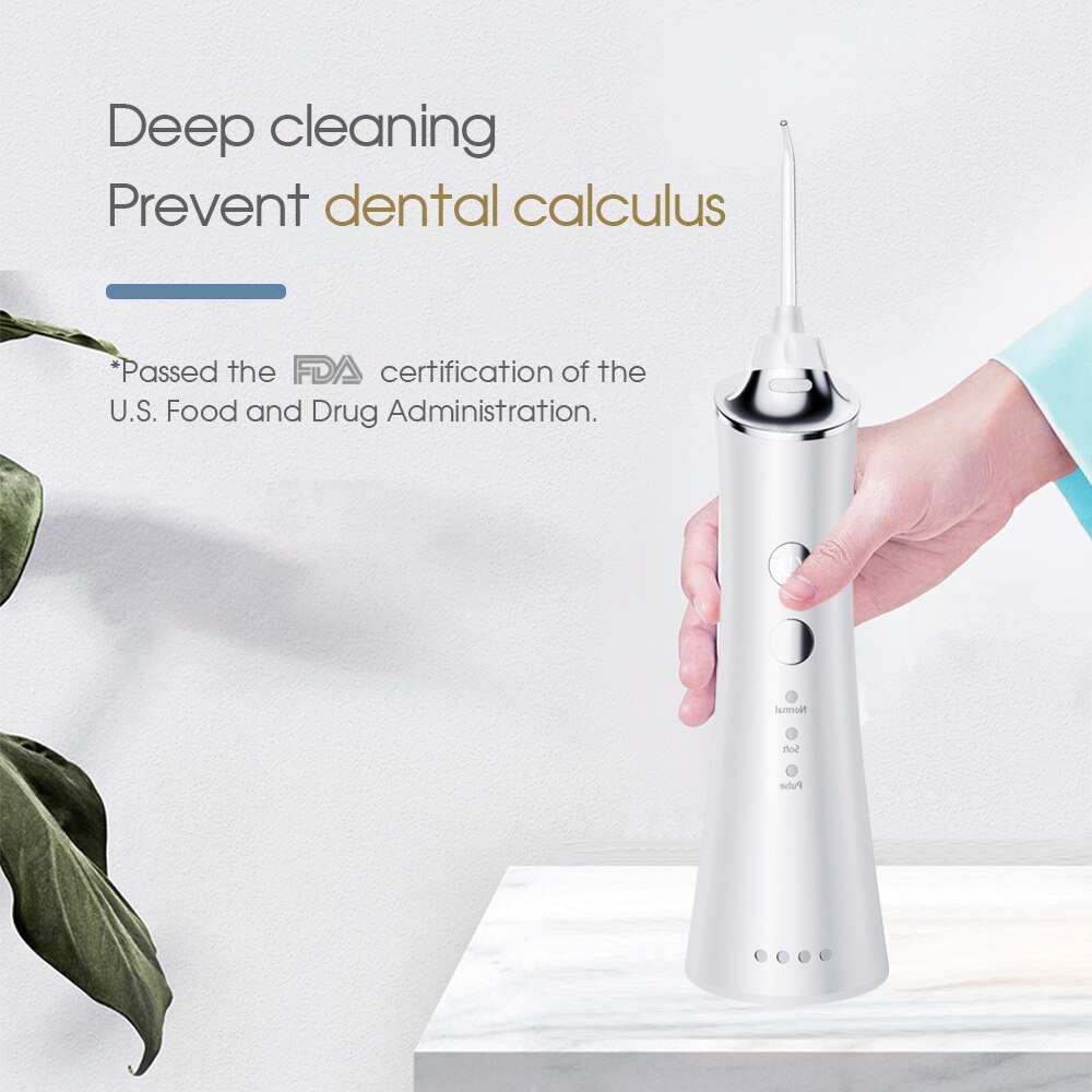 Oral Irrigator Syringe Water Flosser Portable Electric Tooth Dental Water Jet USB Rechargeable 150ML IPX7 Teeth Cleaner