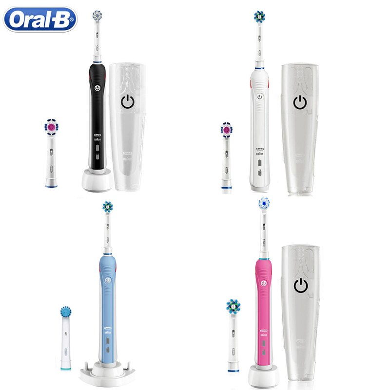 Oral B Pro2000 Intelligent Electric Toothbrush 3D Ultrasonic Oral Clean 2 Modes Pressure Sensor Alert Waterproof Rechargeable