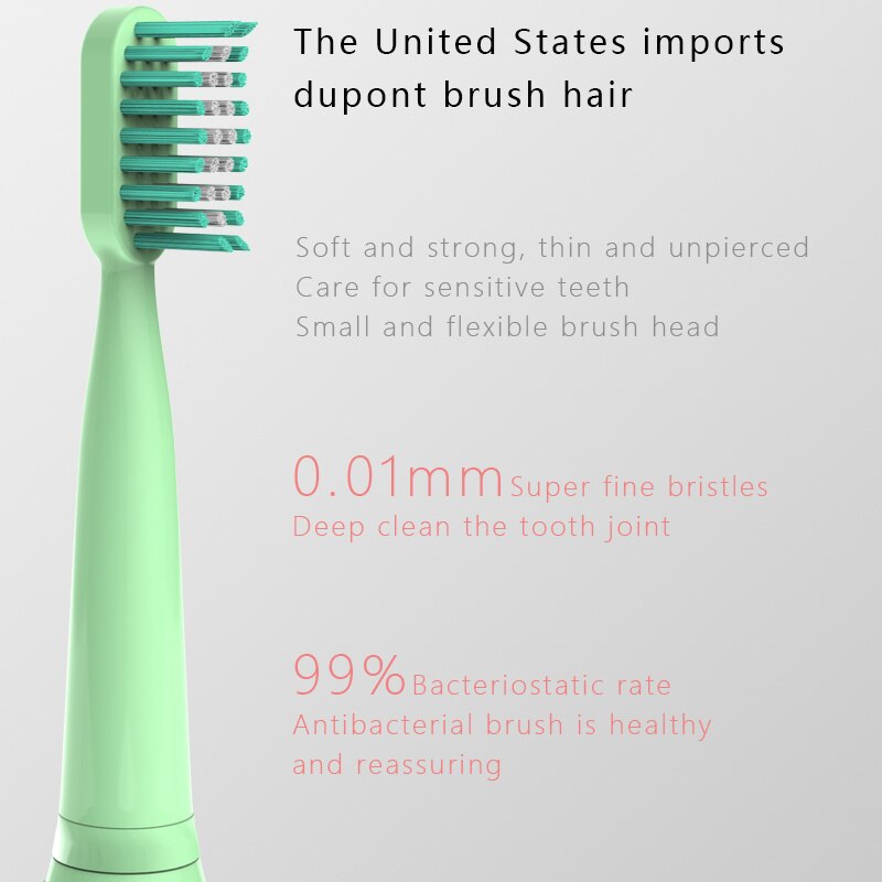 Sonic Electric Toothbrush Adult Timer Brush 4 Mode USB Charger Rechargeable IPX7 Tooth Brushes Replacement Heads Set