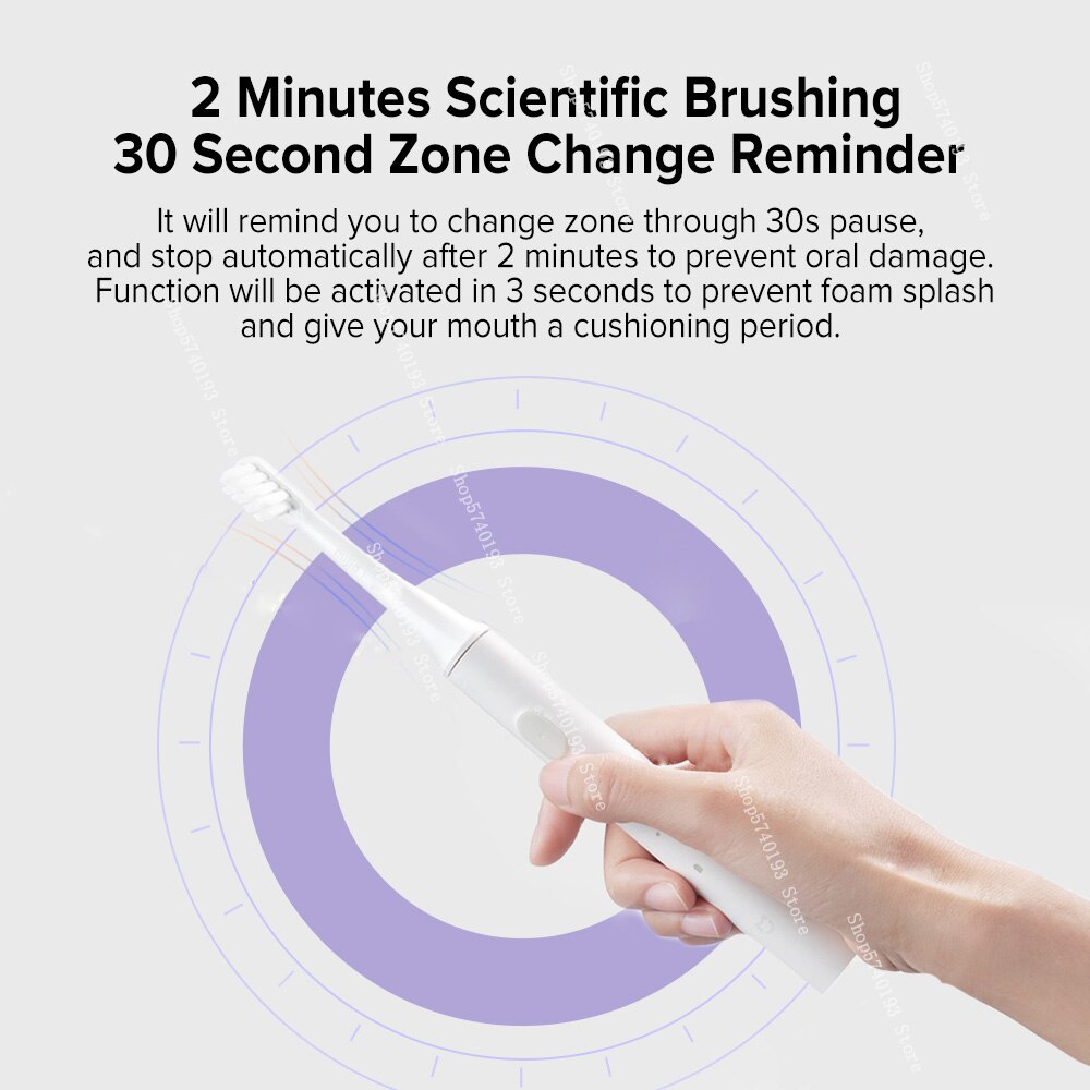 T100 Sonic Electric Toothbrush Adult Ultrasonic Automatic Toothbrush USB Rechargeable Waterproof Tooth Brush Xiami