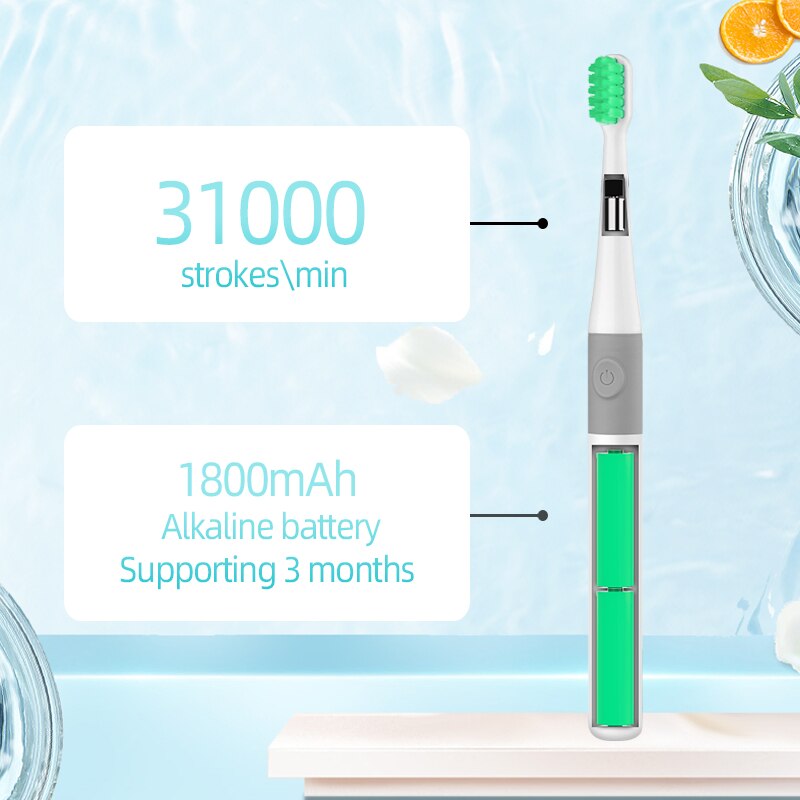 Mini Portable Sonic Disposable Electric Toothbrush for Travel 3 Months 31000rpm Waterproof Clean Disposable Electric Tooth Brush