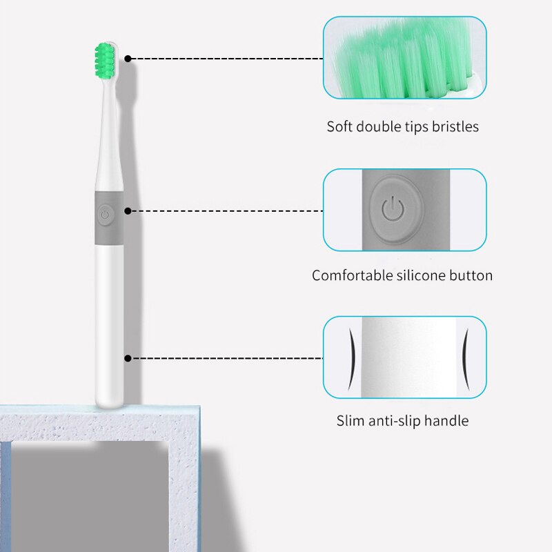 Mini Portable Sonic Disposable Electric Toothbrush for Travel 3 Months 31000rpm Waterproof Clean Disposable Electric Tooth Brush