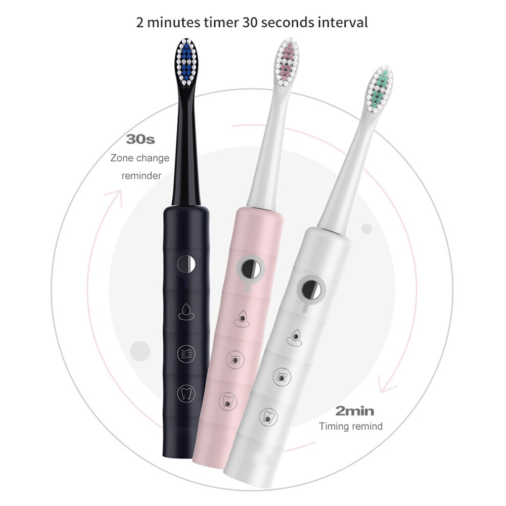 Electric Toothbrush USB Rechargeable Ultrasonic Sonic Electronic Brushes Waterproof Ultrasonic Brush for Adult Personal Care