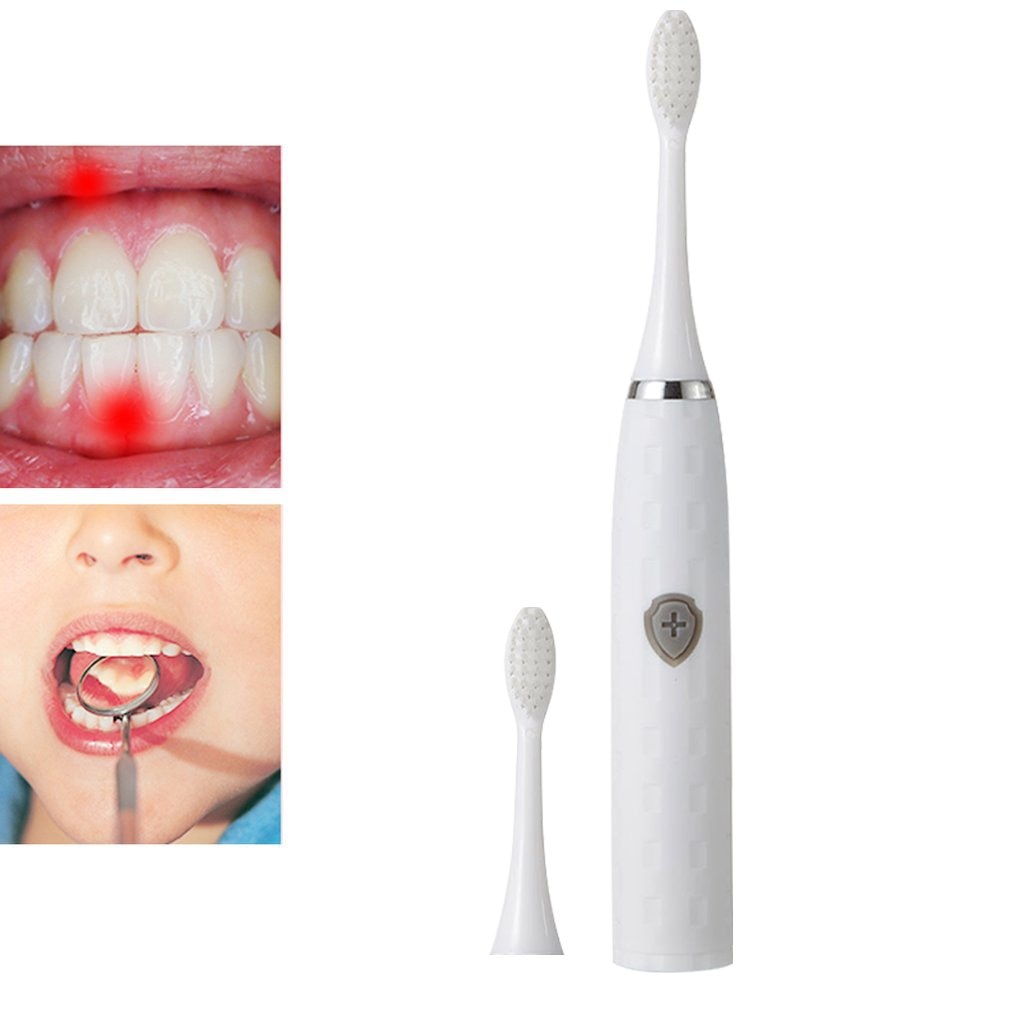 3-in-1 Electric Toothbrush Waterproof Upgraded Sonic Smart Replaceable Non-rechargeable Adult Soft Fur Electric Toothbrush