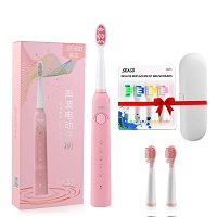 Electric Toothbrush Clean as Dentist Rechargeable Sonic Toothbrush with Smart Timer 5 Modes Travel Toothbrush with 3 Brush Heads