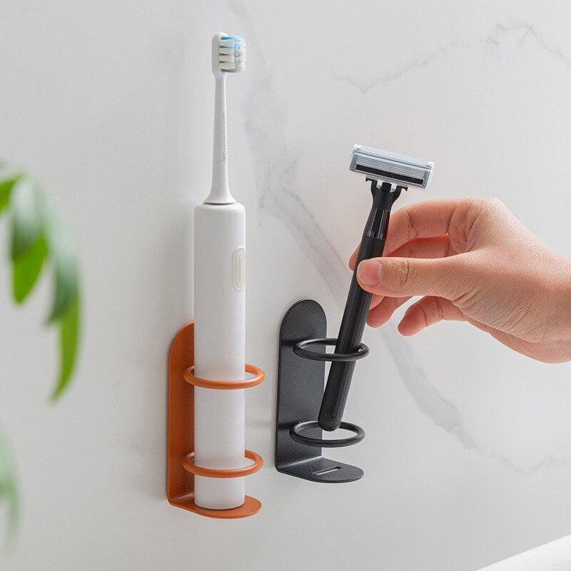 Electric Wall-Mounted Holder Electric Toothbrush Holder Punch-free Razor Holder Storage Shelf Toothbrush Organizer Bathroom