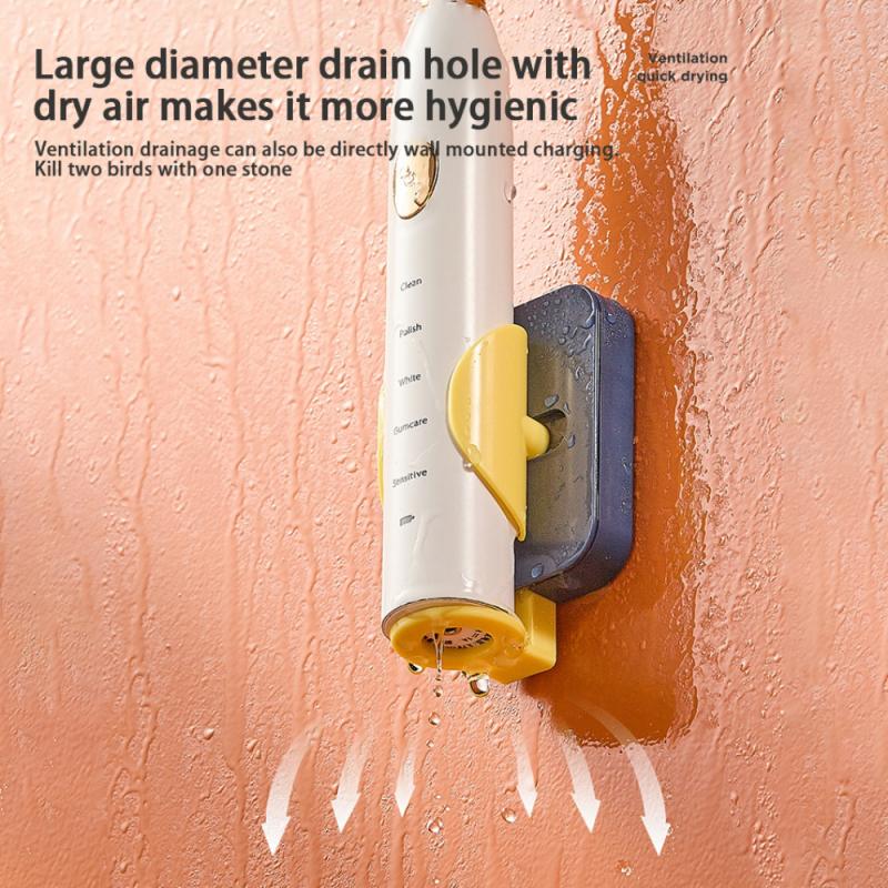 Electric Toothbrush Holder Wall Mounted Elastic Hold Protect Toothbrush Handle Save Space Keep Dry Toothbrush Holder Bathware