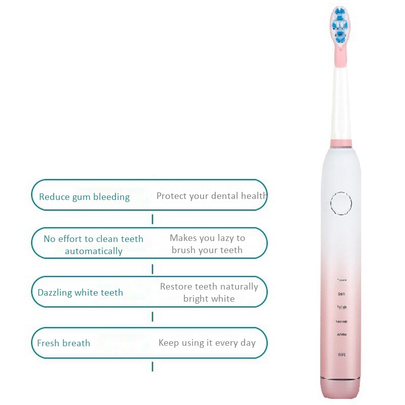 Electric Toothbrush Rechargeable Smart Sonic Brush Tooth Waterproof Automatic Toothbrush Adult Teeth Brush