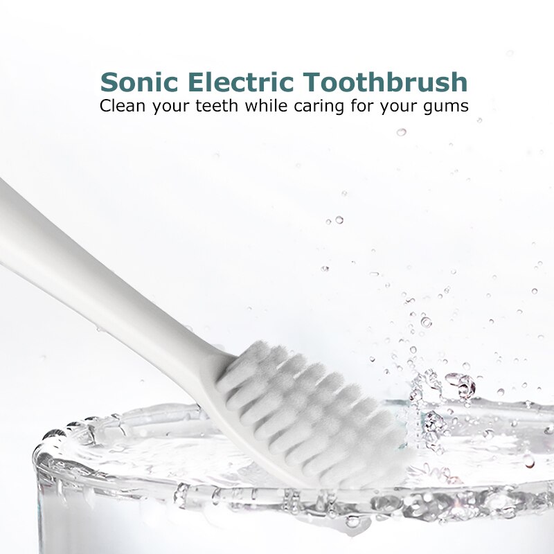 Simple Electric Ultrasonic Automatic Toothbrush Need AA Battery GIft 2 Heads Adult Gum Care Wahable Tooth Cleaning Brush