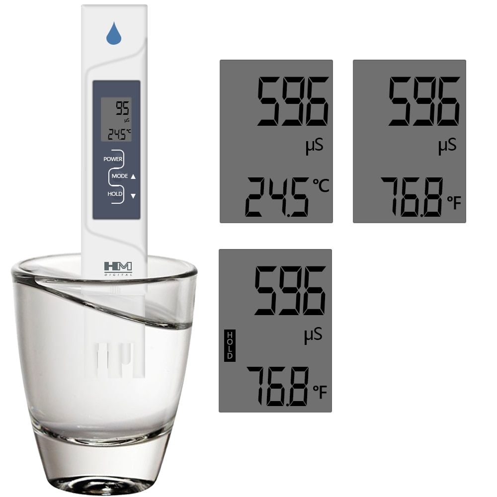 2 in 1 AP-2 EC meter HM Digital EC Temperature Water Quality With Automatic Calibration Electrical Conductivity Tester