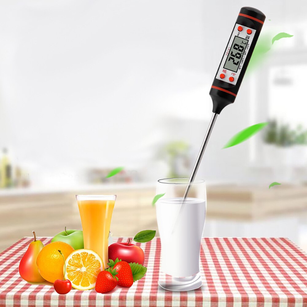 Electronic Digital Food Thermometer 304 Stainless Steel Probe Liquid Barbecue Baking Oil Temperature Meter TP101