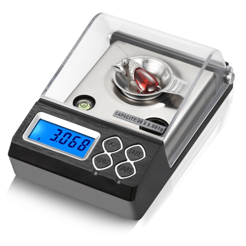 20g 30g 50g 0.001g Precision Portable Electronic Jewelry Scales Gold Germ Balance 0.001g Digital Counting Carat Milligram Scale