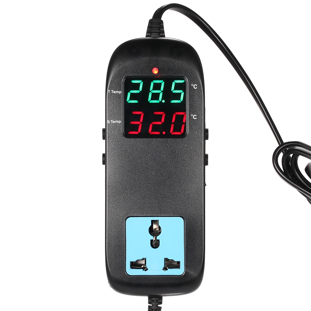 Electronic Thermostat LED Digital Temperature Controller Breeding Thermocouple thermal regulator with Socket AC 90V~ 250V