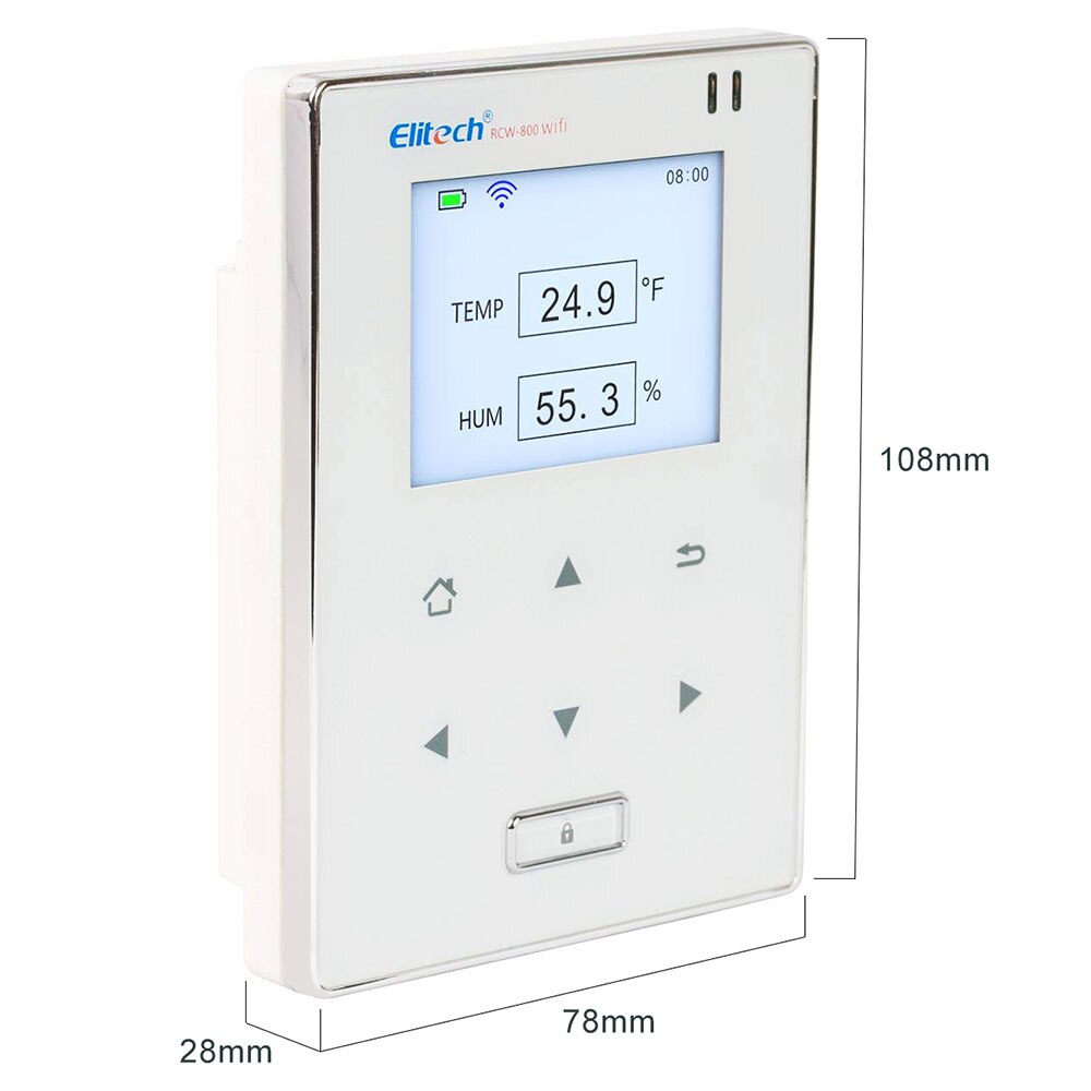 RCW-800 wifi Temperature and Humidity Data Logger Wirelesss Remote Monitor. Free 24/7 Monitoring, Alerts & Historical Data Logger