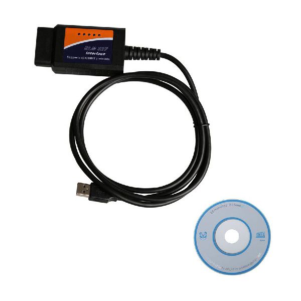 ELM327 Scanner Software ELM 327 USB Plastic with 25K80 +FT232RL Chip V1.5