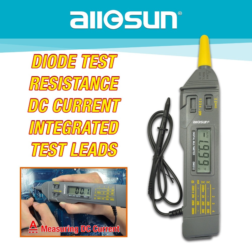 EM3212 Pen Probe Autoranging Digital Multimeter DMM Tool With Tester Probe LCD Pen Multimeter Auto Tester