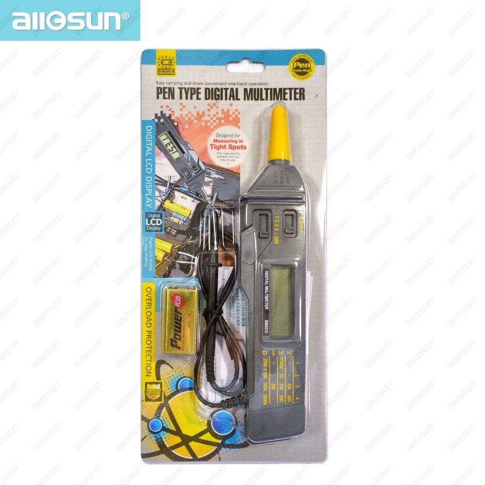 EM3212 Pen Probe Autoranging Digital Multimeter DMM Tool With Tester Probe LCD Pen Multimeter Auto Tester