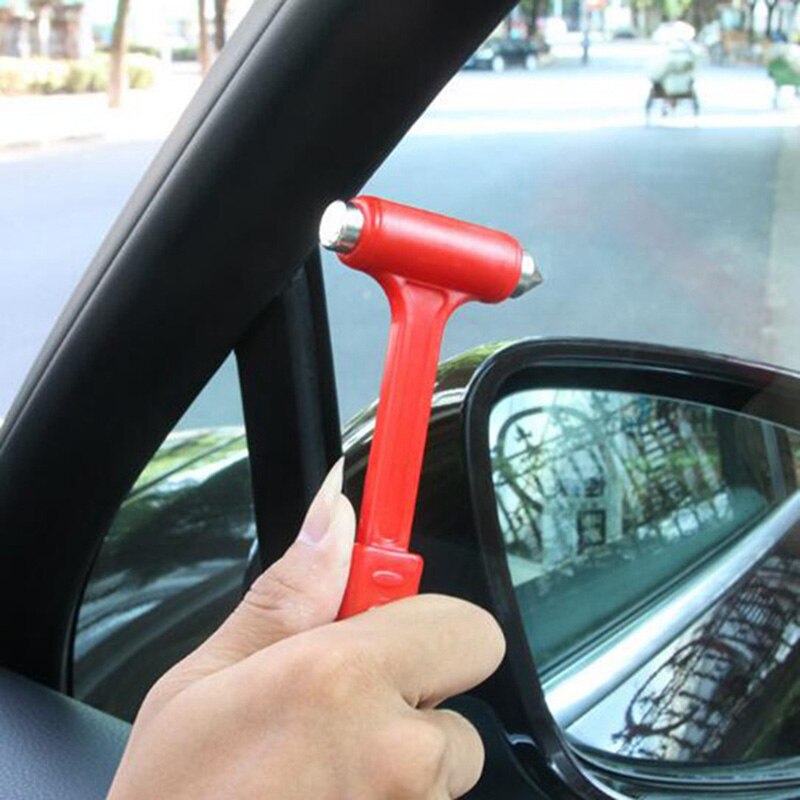 1pc Emergency Escape Tool Car Self-Help Escape Hammer Fire Emergency Window Breaker Knocking Glass Artifact Car Rescue Red Hammer