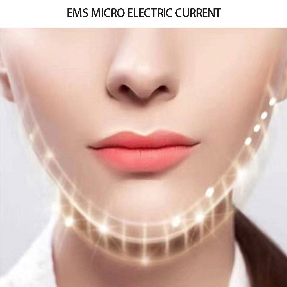 EMS Face Lift Device Massager for Face Microcurrent V Face Slimming Bandage LED Light Reduce Double Chin Beauty Apparatus
