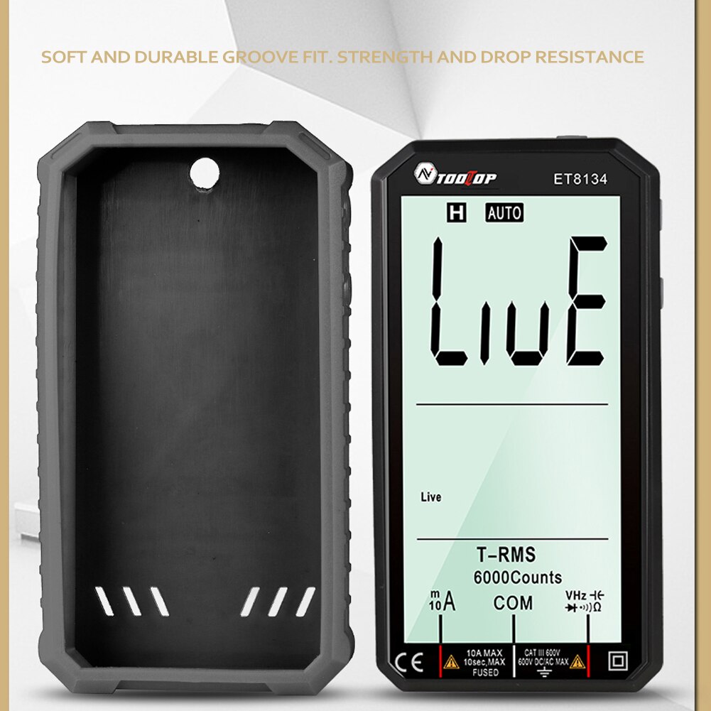 ET8134 Digital Multimeter 4.7In LCD DC/AC Current Voltage Measurement Capacitance Resistance Measuring Meter NCV Tester