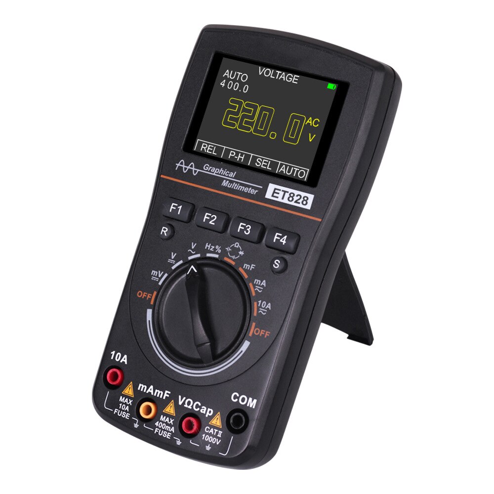 ET828 2 In 1 Intelligent Digital Oscilloscope Auto Range Graphical Multimeter 2.4