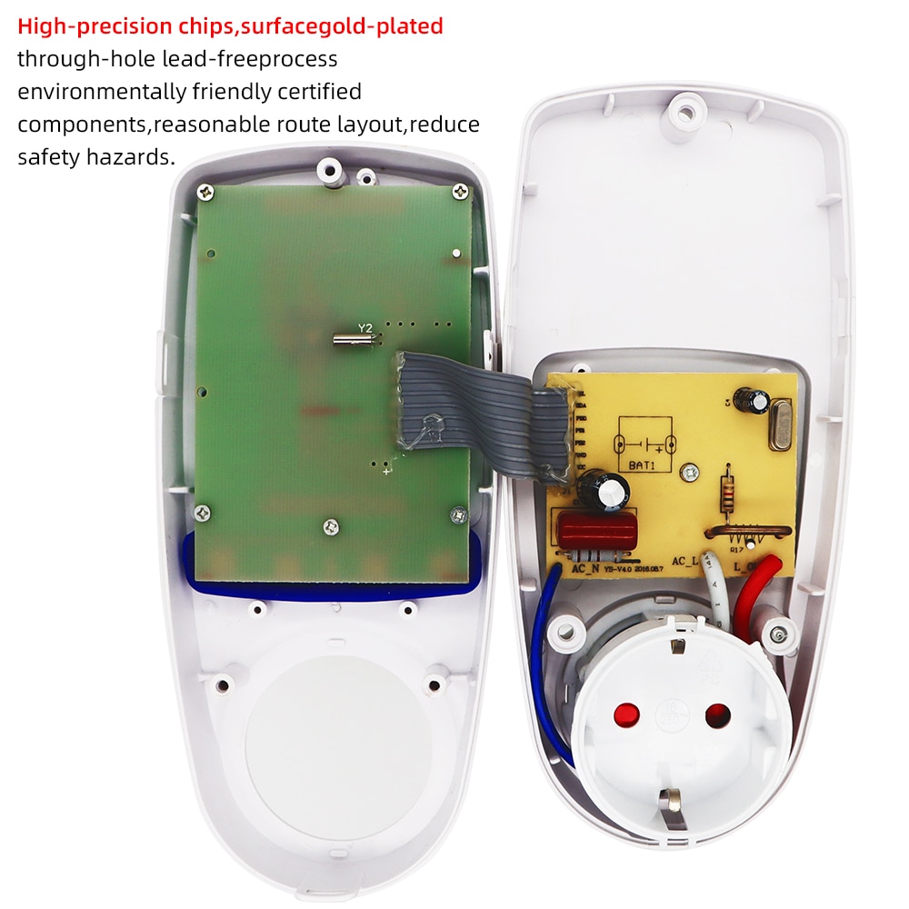 EU Digital Volt Voltage Wattmeter Power Analyzer AC 230V Electronic Power Energy Meter Automatic Kwh Power Switch