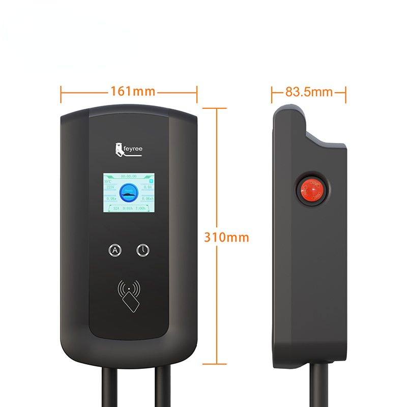 EV Charging Station Type2 Cable 32A EVSE Wallbox Electric Vehicle Car Charger Wall Mount APP Wifi Control 7KW 11KW 22KW