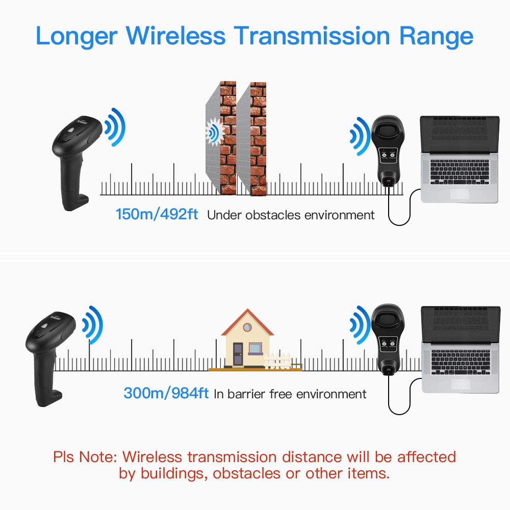 EY-6900D 1D Handheld Wireless Barcode Scanner Reader USB Cradle Receiver Charging Base Bar Code Scan Portable Scanning