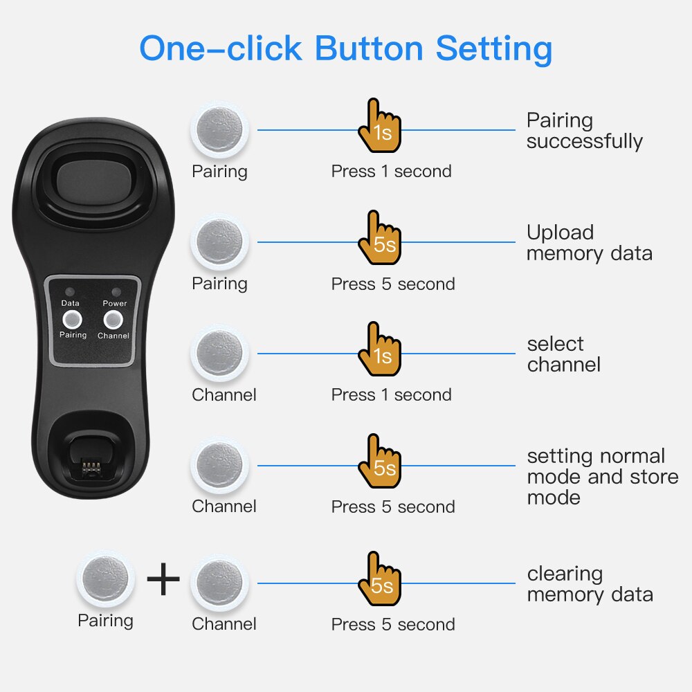 EY-6900D 1D Handheld Wireless Barcode Scanner Reader USB Cradle Receiver Charging Base Bar Code Scan Portable Scanning