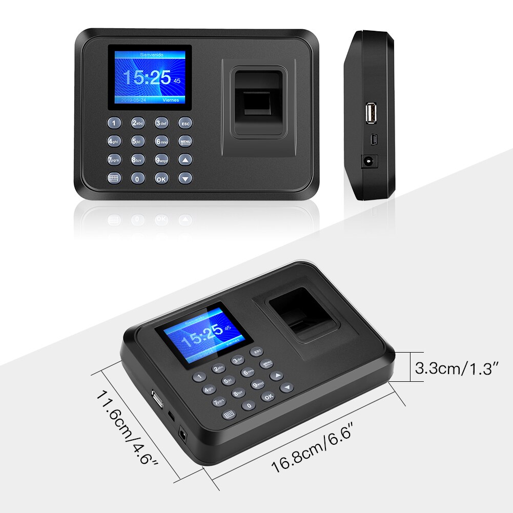 F01 Biometric Fingerprint Time Attendance System Clock Recorder Employee Recognition Recording Device Electronic Machine