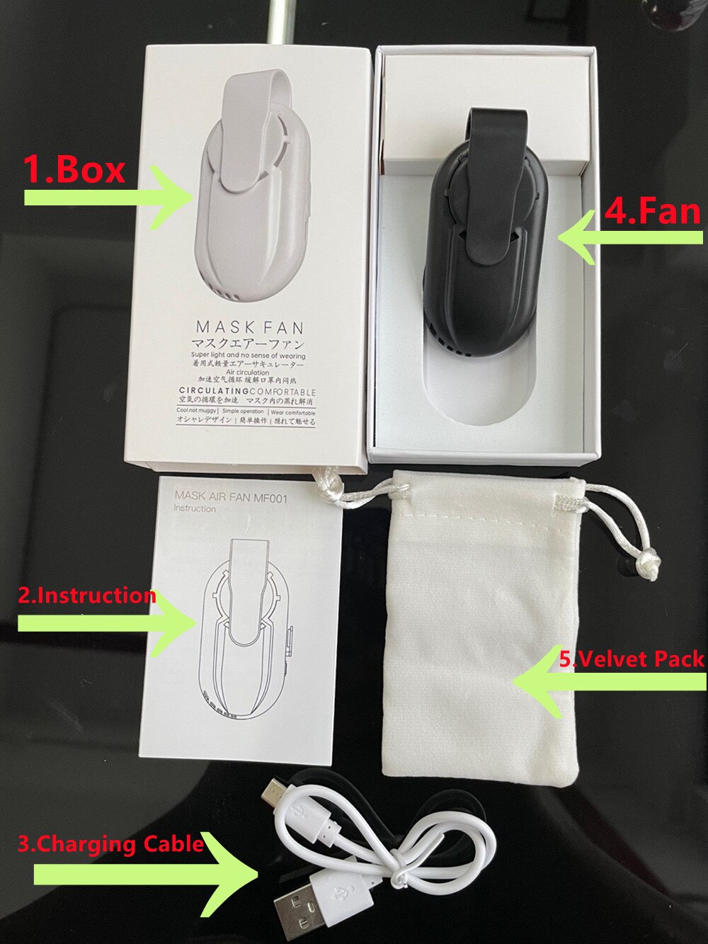 New Face Mask Mini Fan Anti-Haze Children Adult Air Purifying Portable USB Rechargeable Clip-On Speed Adjust Smart Facial Fans