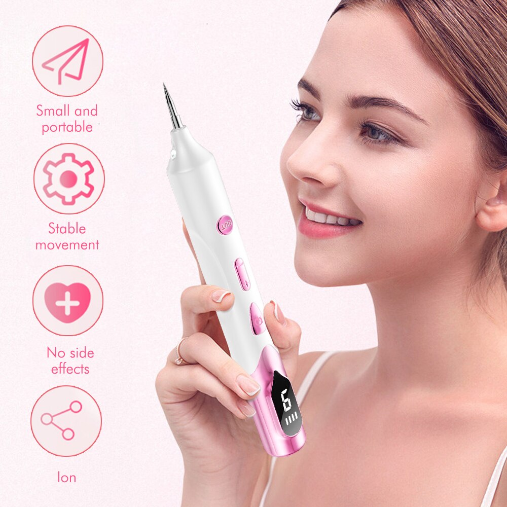 9 Level LCD Face Skin Dark Spot Remover Mole Tattoo Removal Laser Plasma Pen Machine Facial Freckle Tag Wart Removal Beauty Care