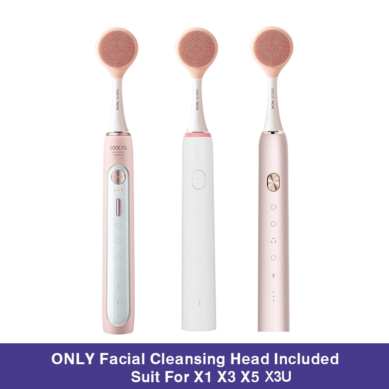 Facial Cleansing Brush Head and Toothbrush head for Soocas X1 X3 X3U X5 Sonic Electric Toothbrush