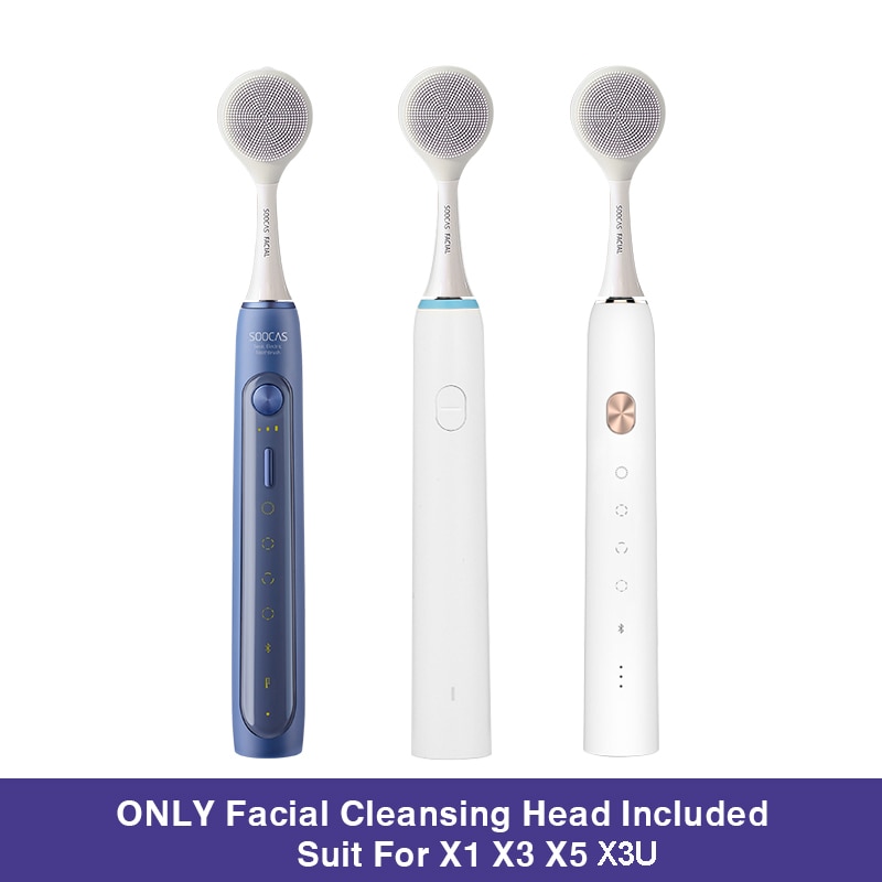 Facial Cleansing Brush Head and Toothbrush head for Soocas X1 X3 X3U X5 Sonic Electric Toothbrush