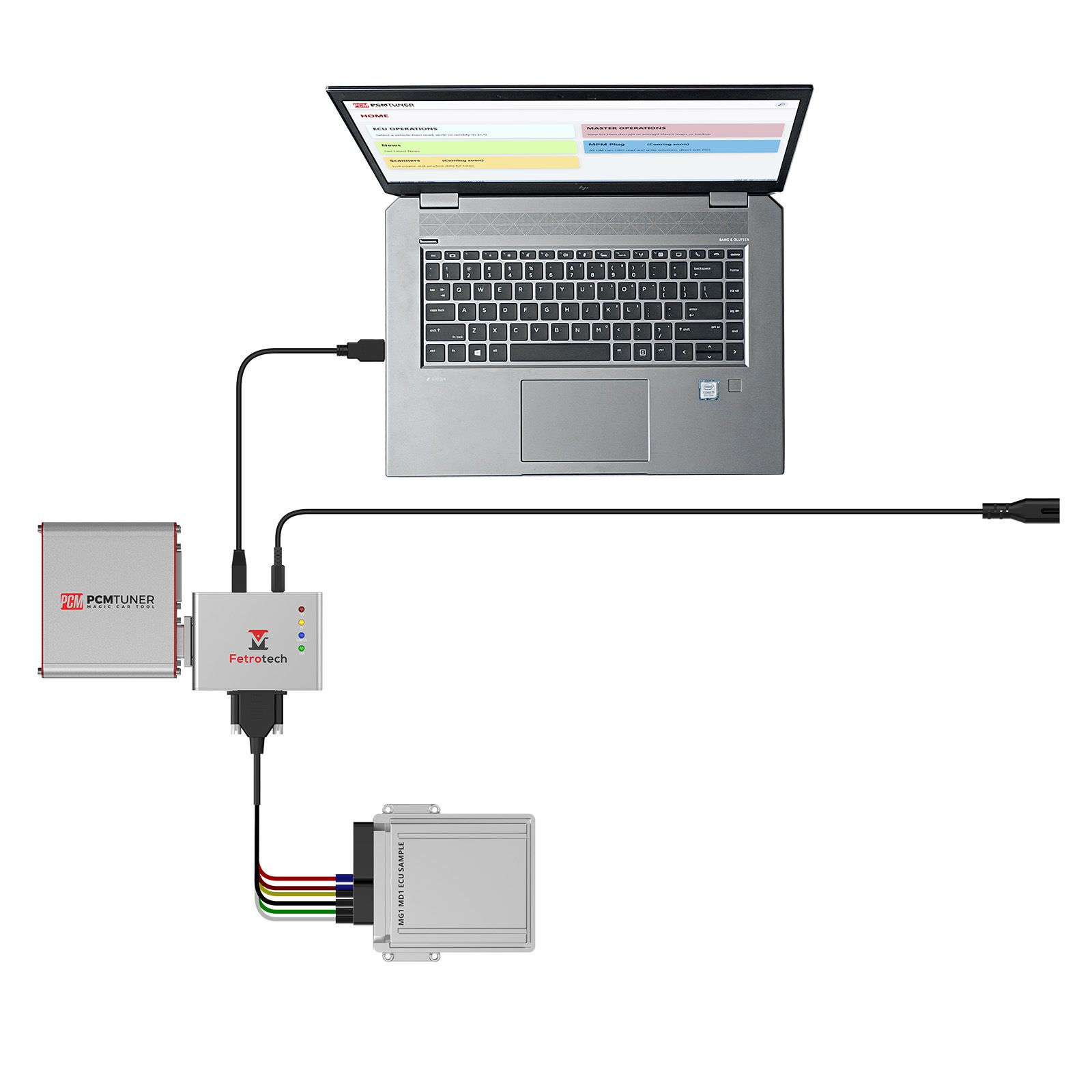 Fetrotech Tool ECU Programmer for MG1 MD1 EDC16 Silver Color Work with PCMTuner Free Update Online